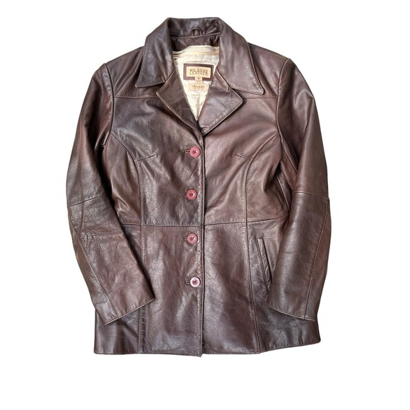 Vintage Wilsons Leather Jacket Thinsulate Retro Y2K Dark Brown Size Medium - Picture 1 of 9